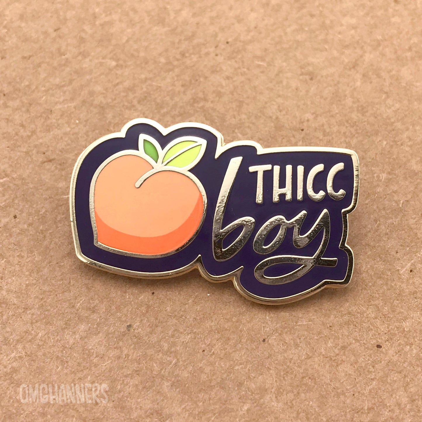 Thicc Boy - enamel pin lapel pin - queer pronoun pin