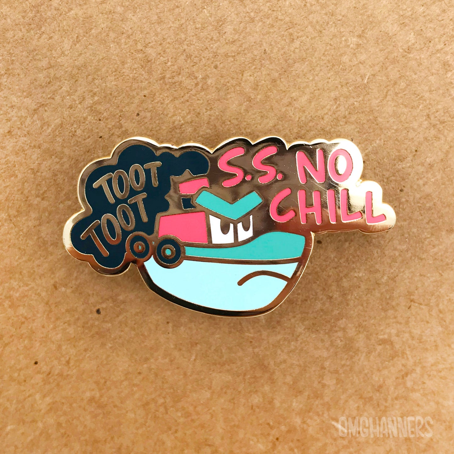 SS No Chill TOOT TOOT - enamel pin lapel pin -boat enamel pin