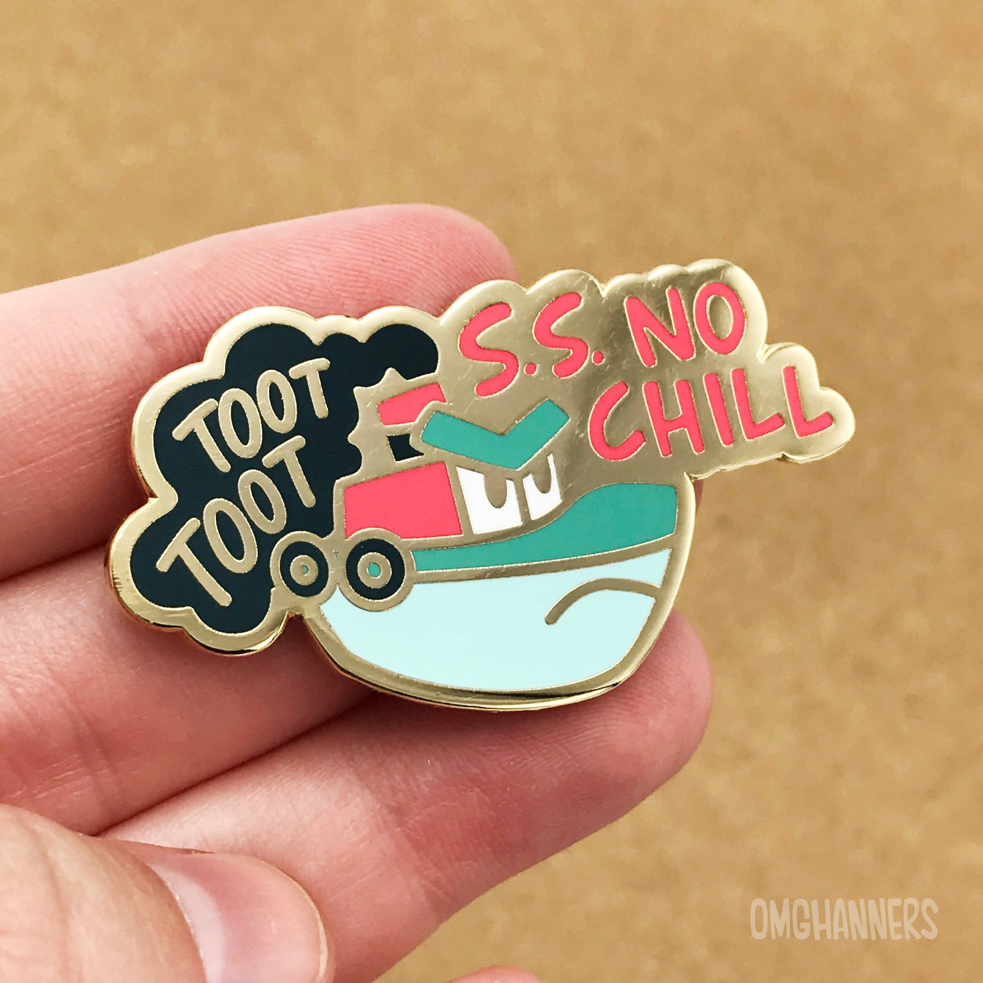 SS No Chill TOOT TOOT - enamel pin lapel pin -boat enamel pin