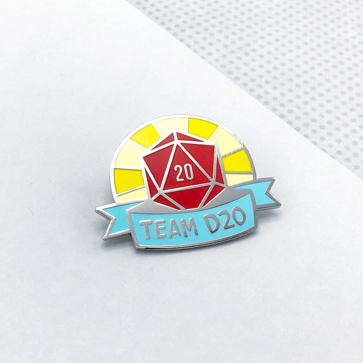 Dice Alignment: Team D20 - Enamel Pin