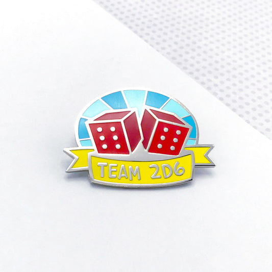 Dice Alignment: Team 2D6 - Enamel Pin